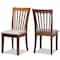 Baxton Studio Minette Grey Upholstered Walnut Wood 2-Piece Dining Chair Set 169-10546 - alternate 1